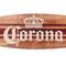 Licensed Corona Brown Wood Tones Surfboard Plaque Wall Sign - 60"x15"